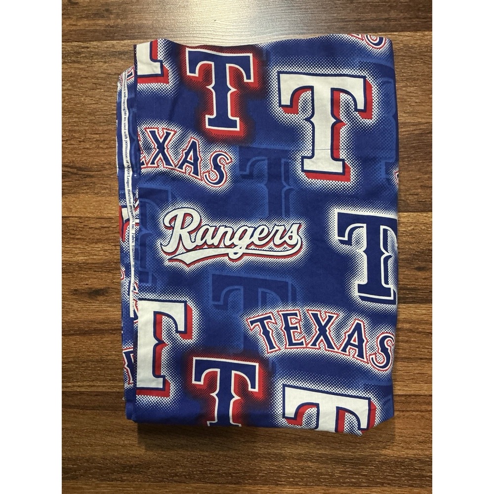 Handmade TEXAS RANGERS BASEBALL Curtain/Shower Curtain 84in X 56in